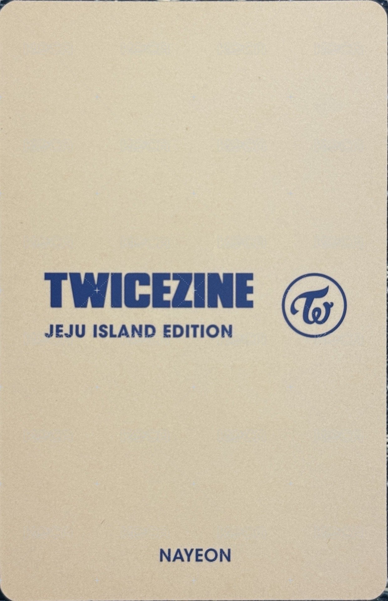 TWICEZINE 濟州島 雜誌卡 娜璉 背面