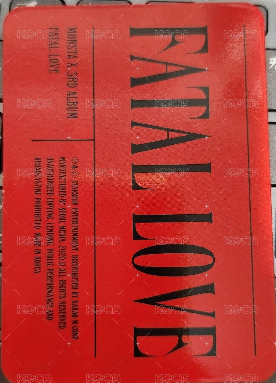 FATAL LOVE 專輯卡 變化卡 背面