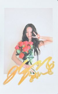 聚光雜誌A版複印拍立得簽名(捧花）