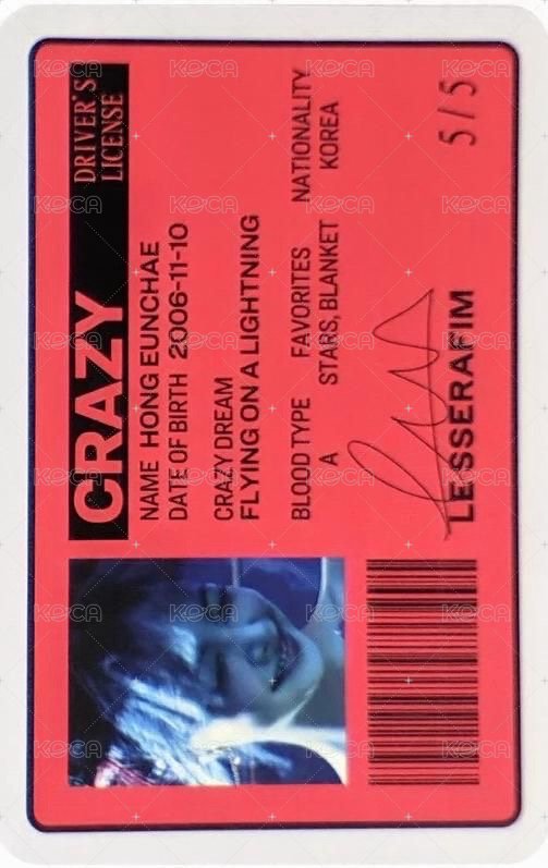 CRAZY 專輯卡 VOL.1 專卡 背面