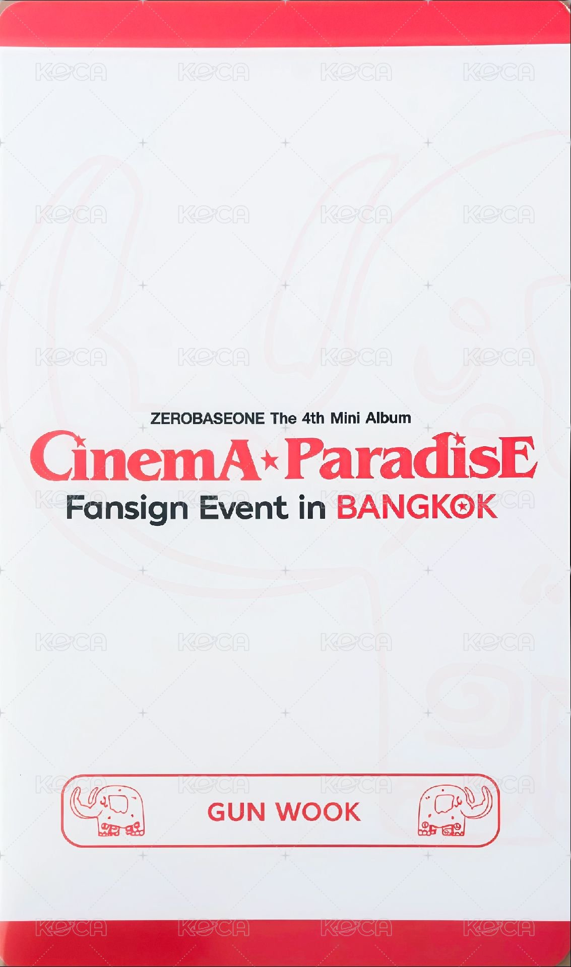 迷四   曼谷 簽售卡 大象玩偶 ver. 背面