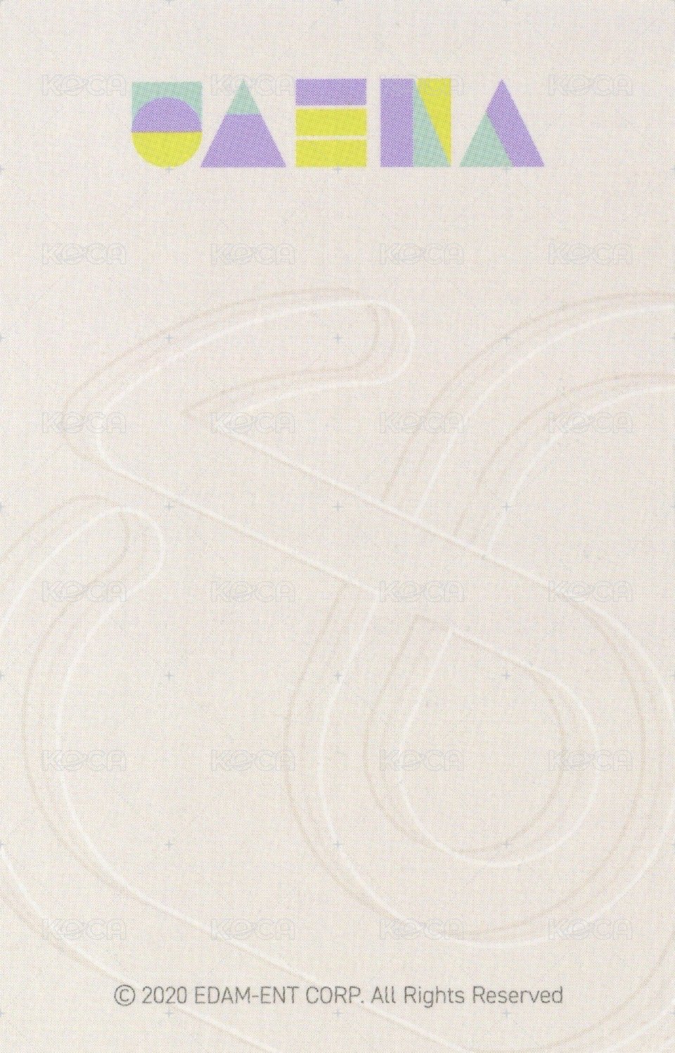 四期會員 會員禮卡  背面