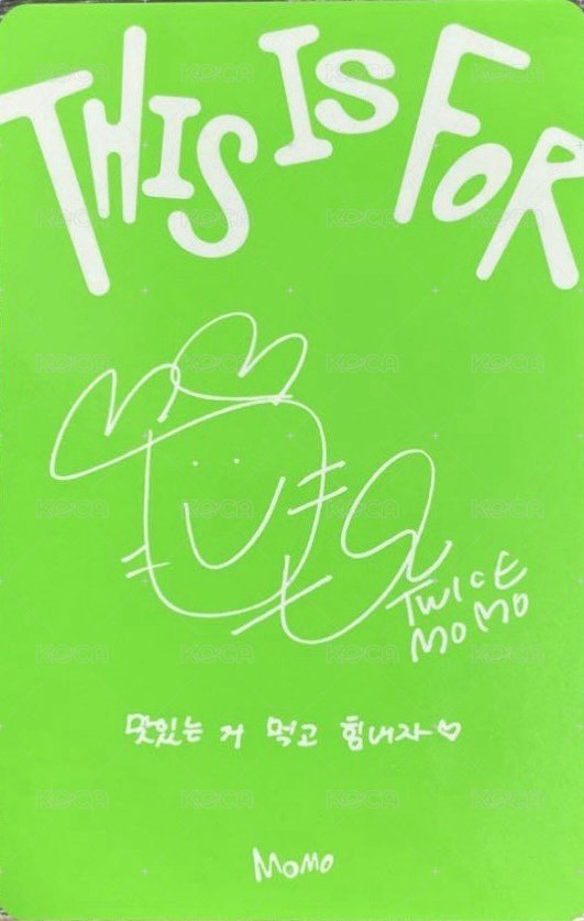 正規四 專輯卡 Polaroid ver. 綠版 背面