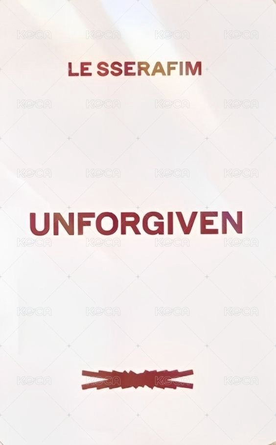 UNFORGIVEN kms 特典卡  背面