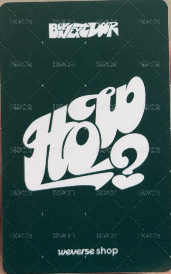 HOW? YT 預售特別禮 特典卡  背面