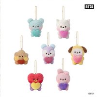 BT21 鑰匙圈吊飾 minini 愛心坐坐