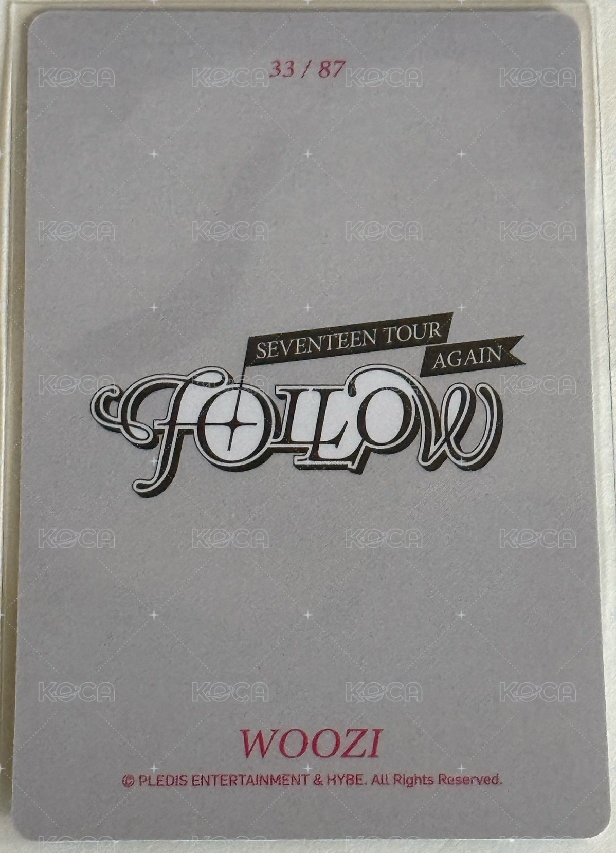 FOLLOW AGAIN 隨機卡  背面