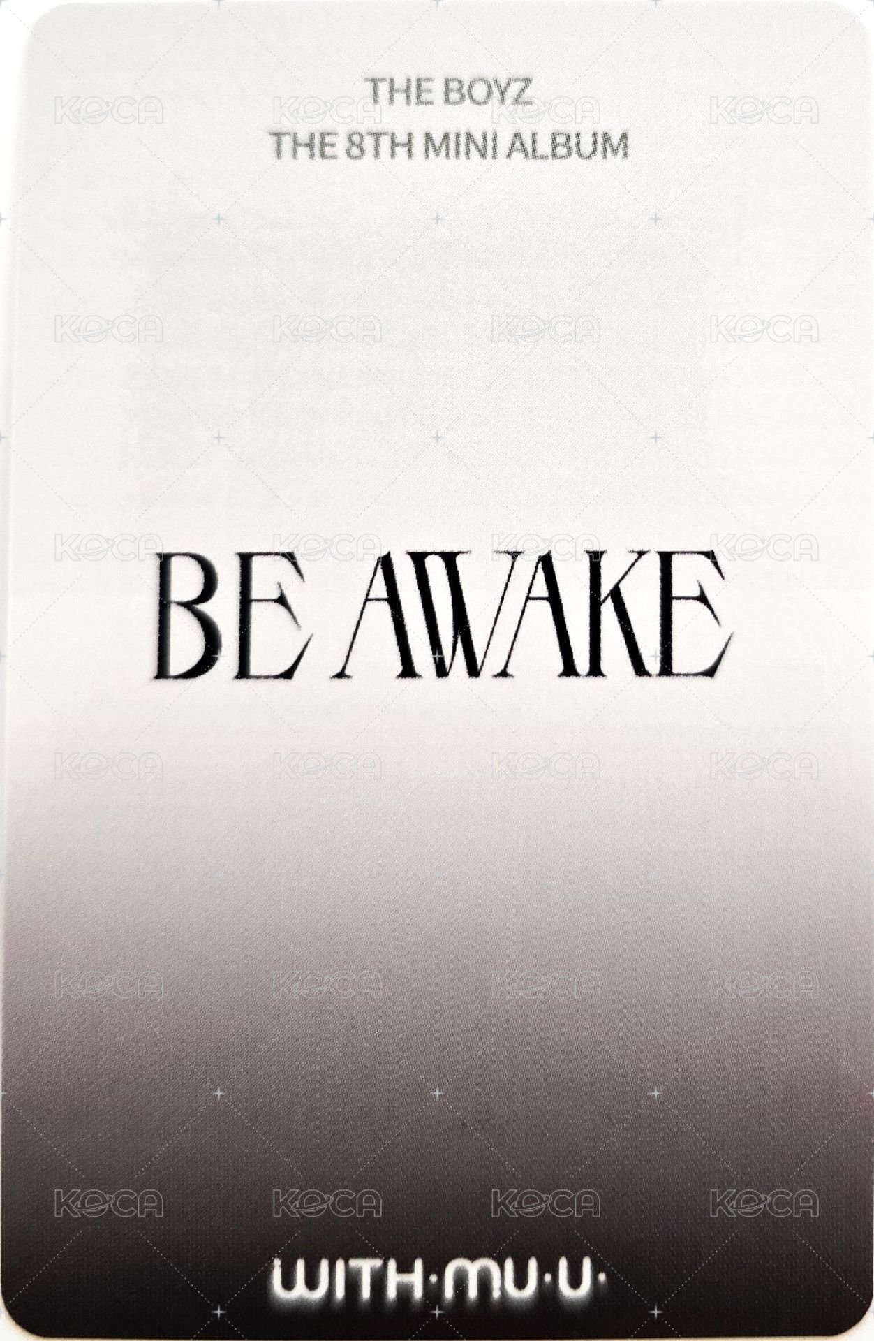 BE AWAKE wm 1.0 簽售卡  背面