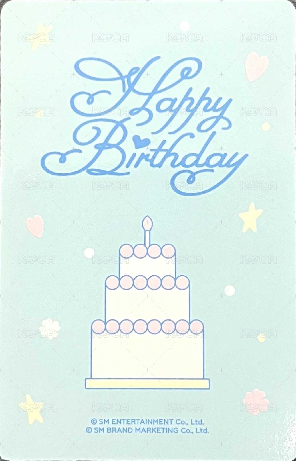 sm 周邊卡 25年 生日卡（小卡組） 背面