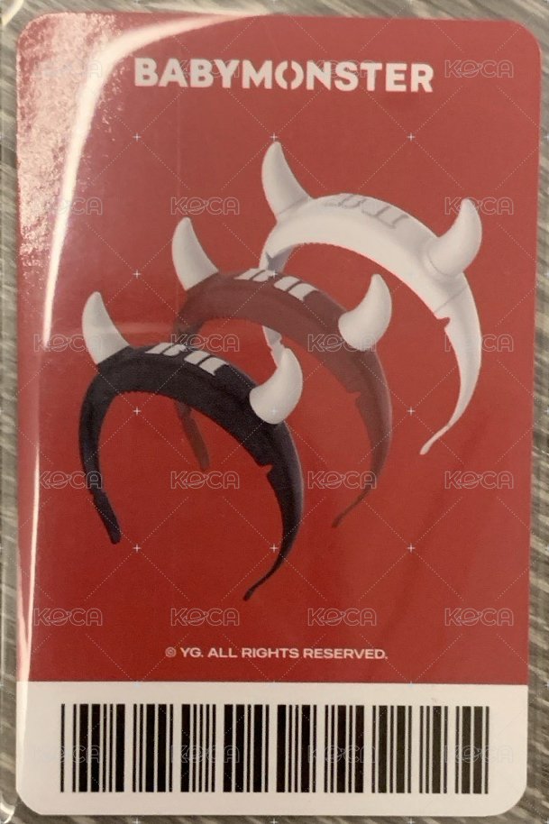 25’世巡 yg線下 髮箍 特典卡 髮箍卡 背面