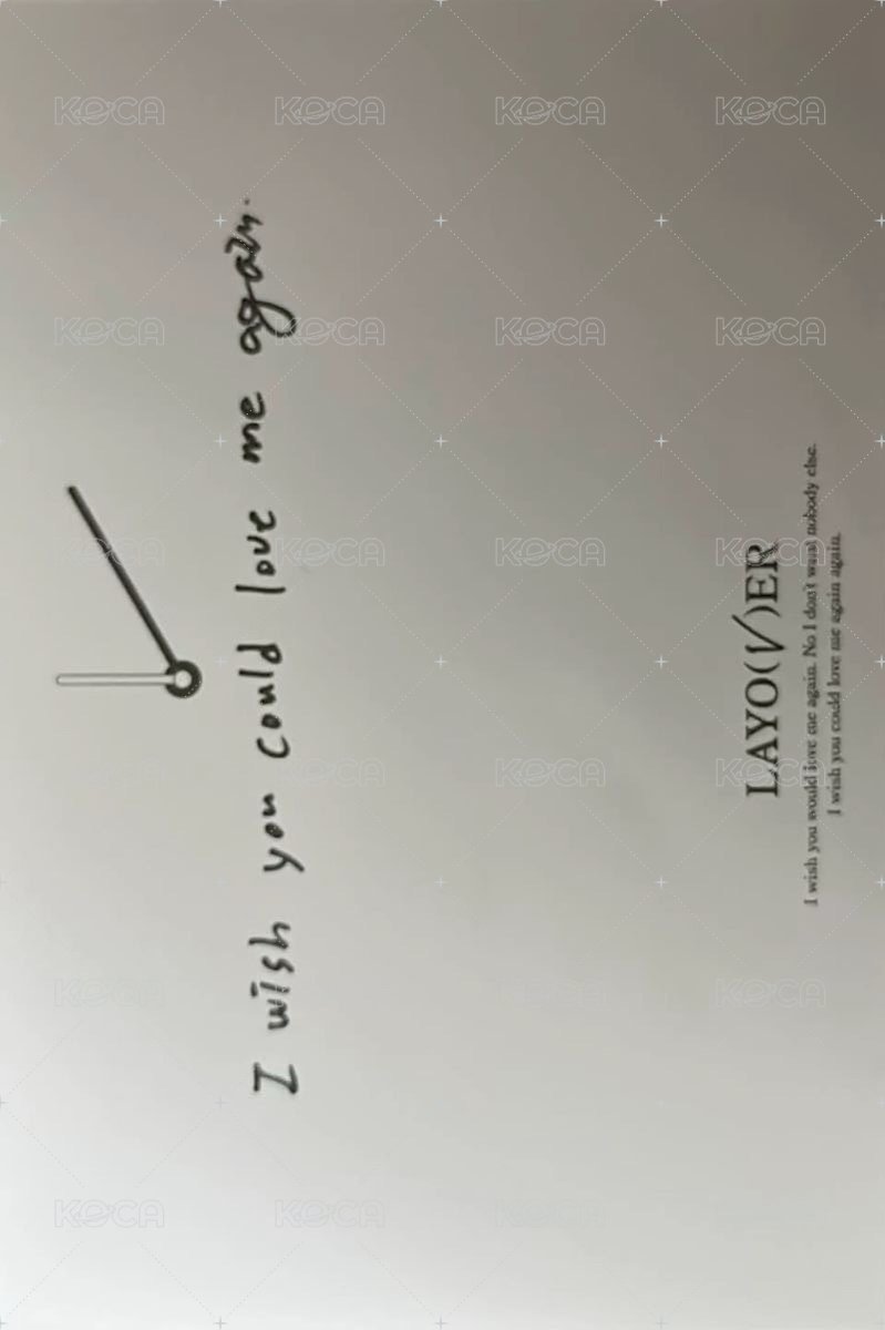 LAYOVER 明信片 藍版 背面