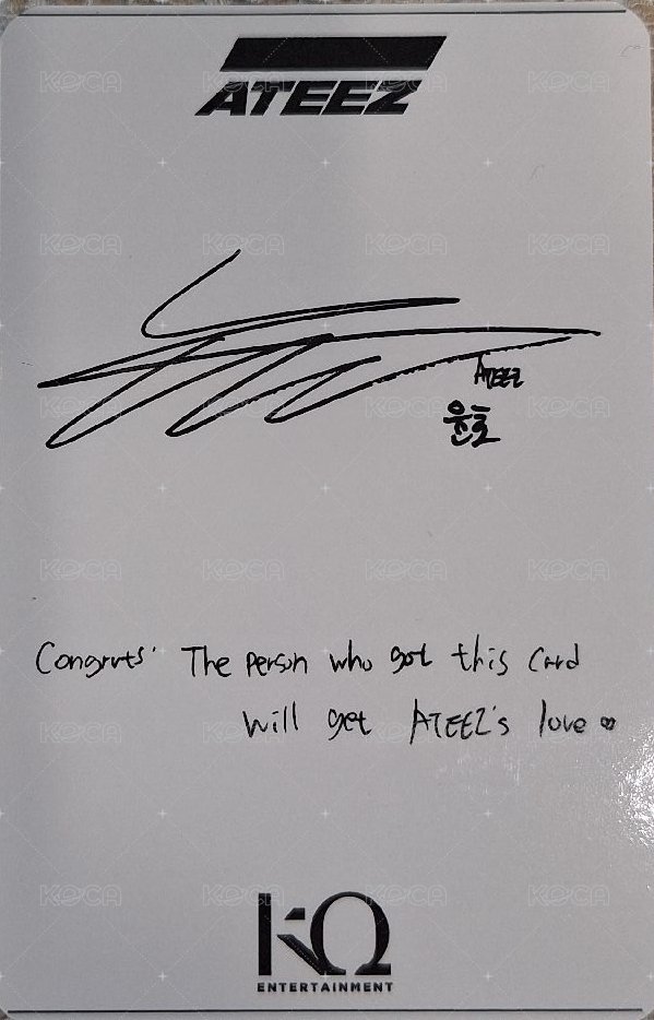 FEVER pt.2 otk 特典卡  背面