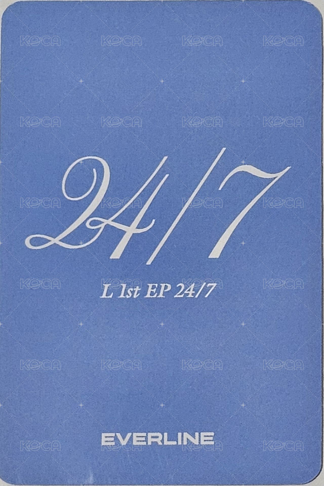 24/7 el 預購 特典卡  背面