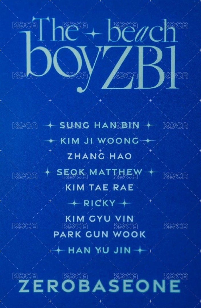 DICON 周邊卡 ZB1 D社 雜誌卡 背面