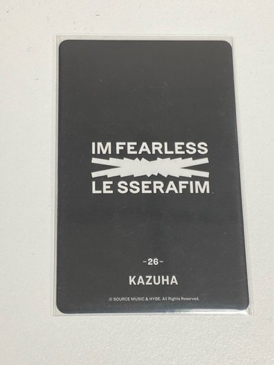 Le sserafim Kazuha FEARLESS JP 隨機卡 