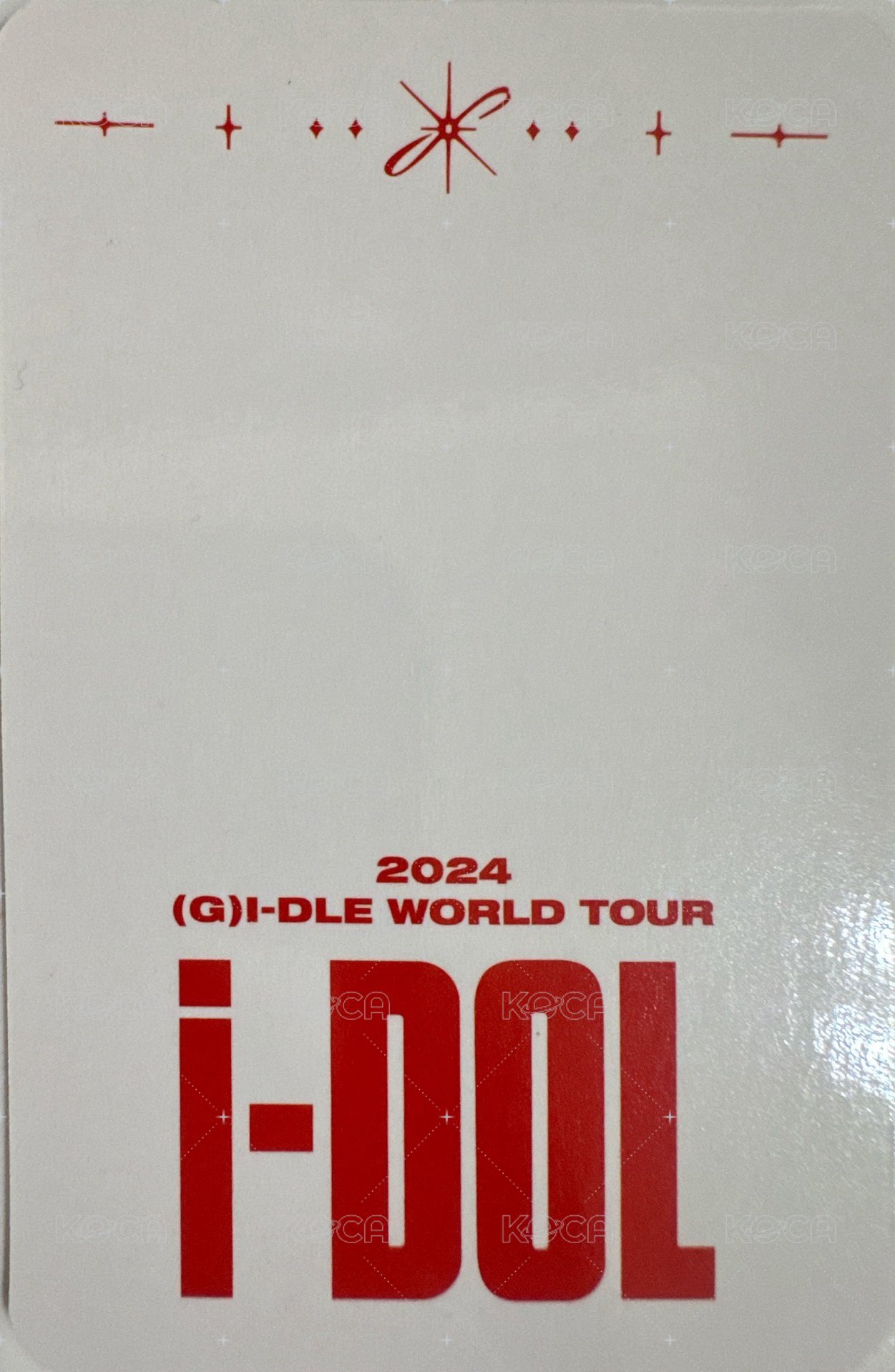 24’演唱會 iDOL 周邊卡 24年世巡卡 背面