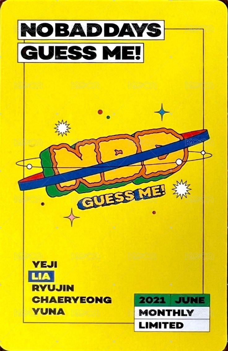 NO BAD DAYS 周邊卡 六月 背面