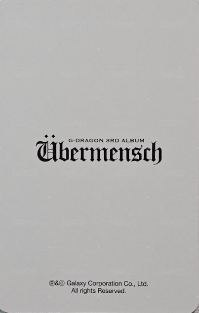 Übermensch 專輯卡 Übermensch 粉版專輯小卡 背面
