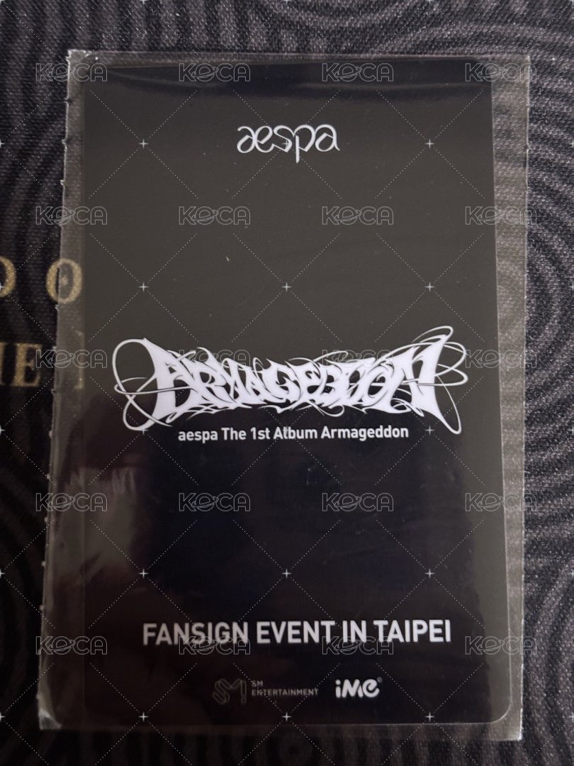 正規一 iMe 簽售卡 台北簽售吉 背面