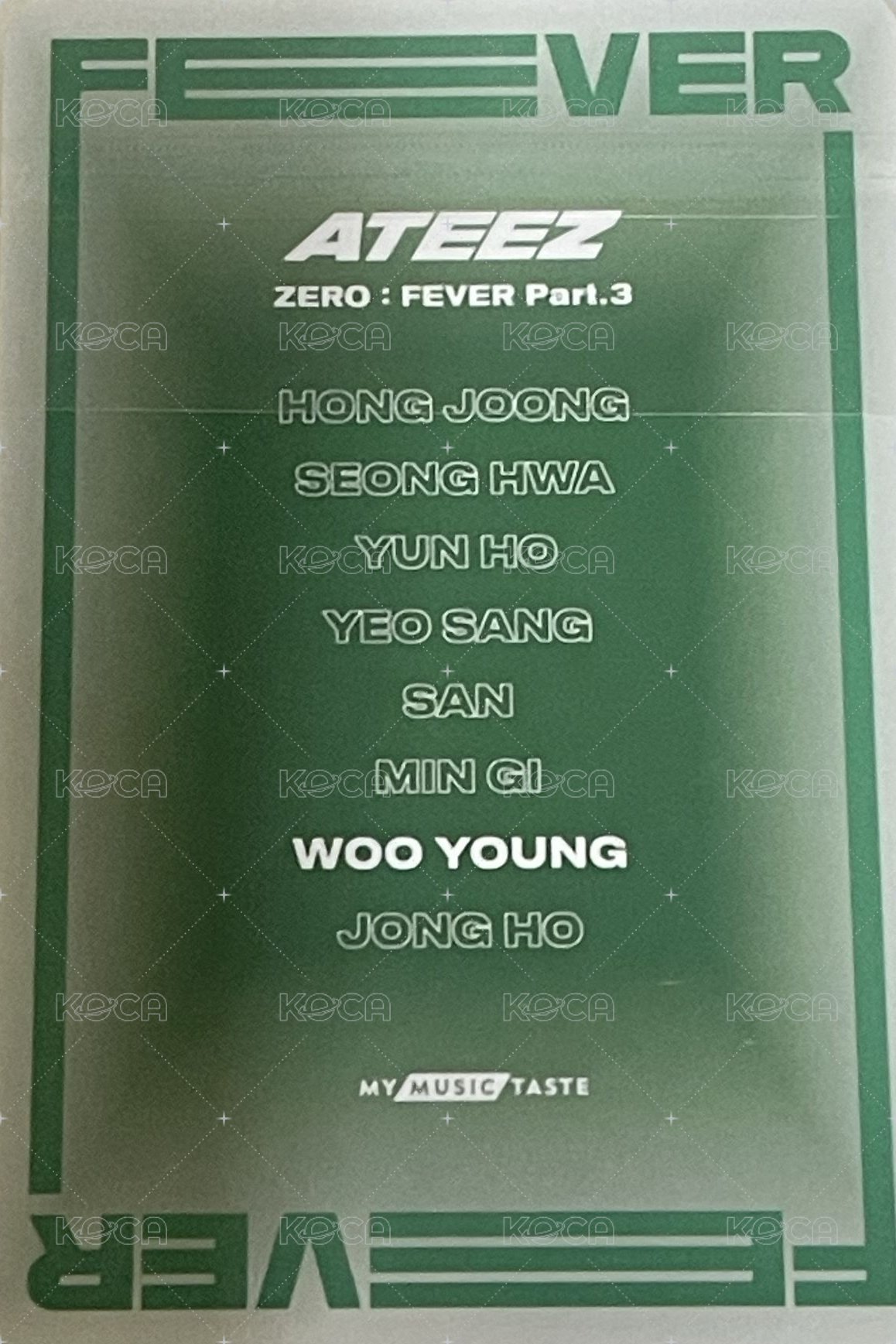 FEVER pt.3 mmt 1.0 簽售卡  背面