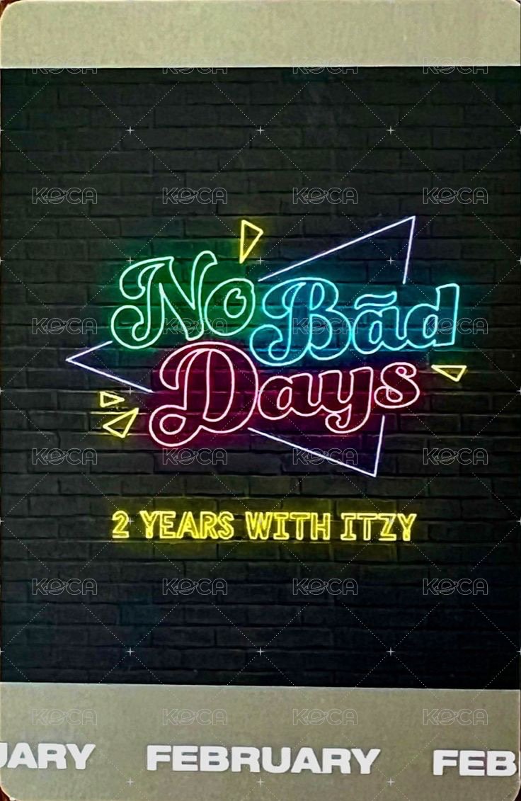 NO BAD DAYS 周邊卡 二月 拍立得 背面