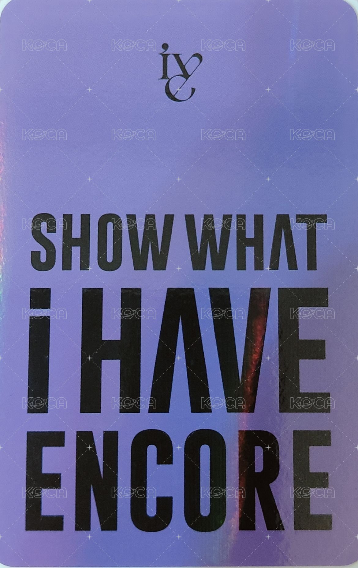 SHOW WHAT I HAVE 演唱會 DVD / CD 卡  背面