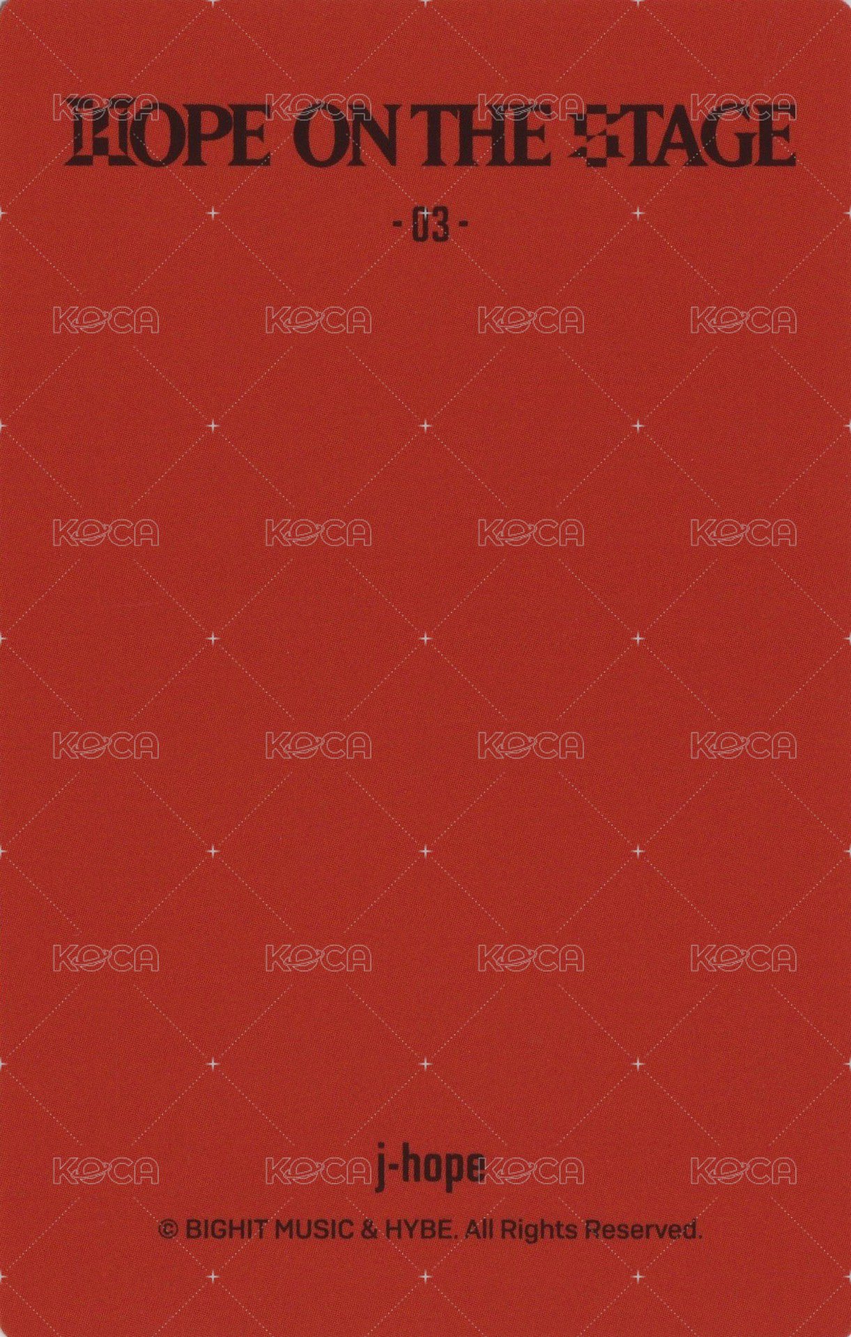 HOTS Tour 周邊卡 A版(3/6) 背面