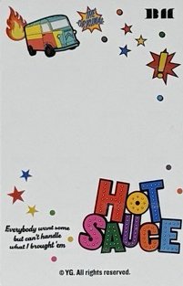 HOT SAUCE yg 卡冊 周邊卡  背面