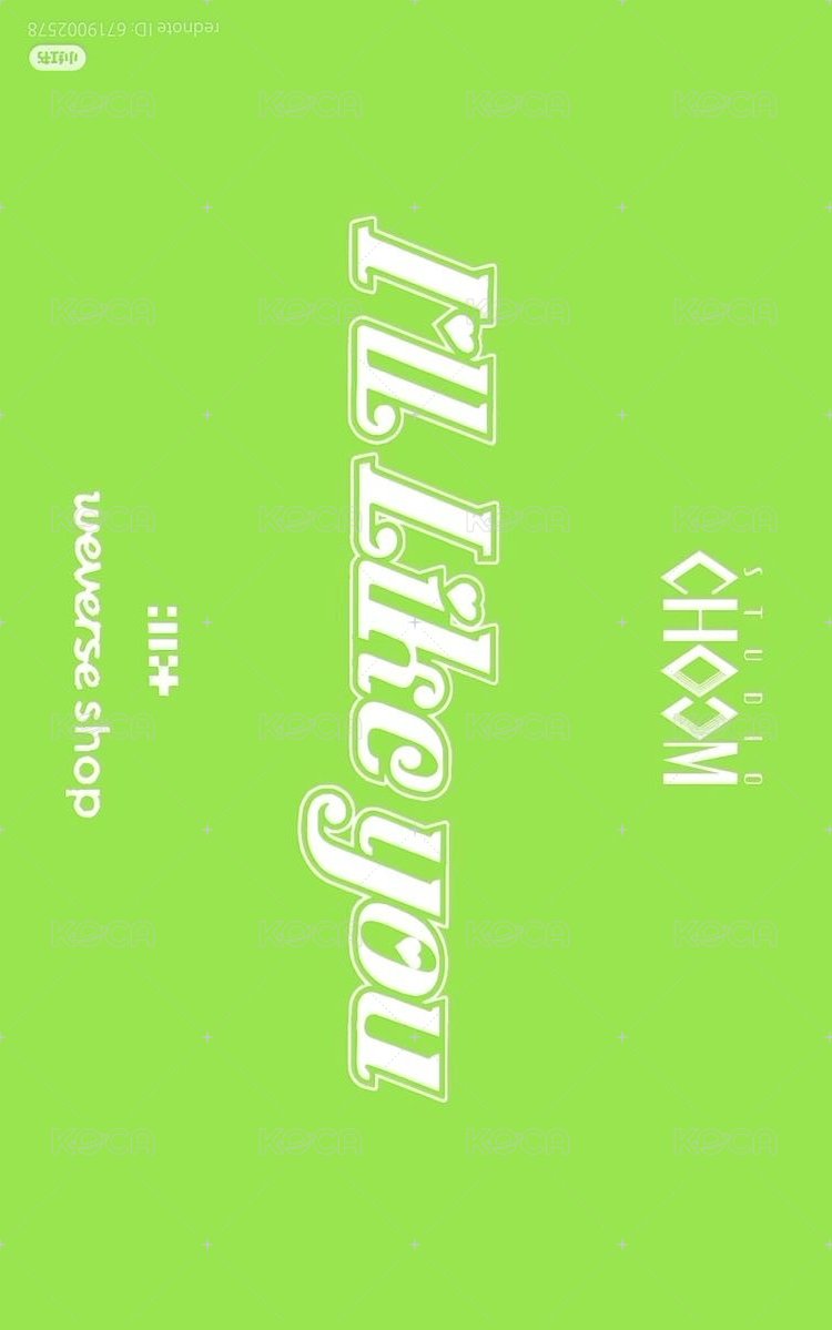 I'LL LIKE YOU wvs 特典卡 studio choom 團體版 背面