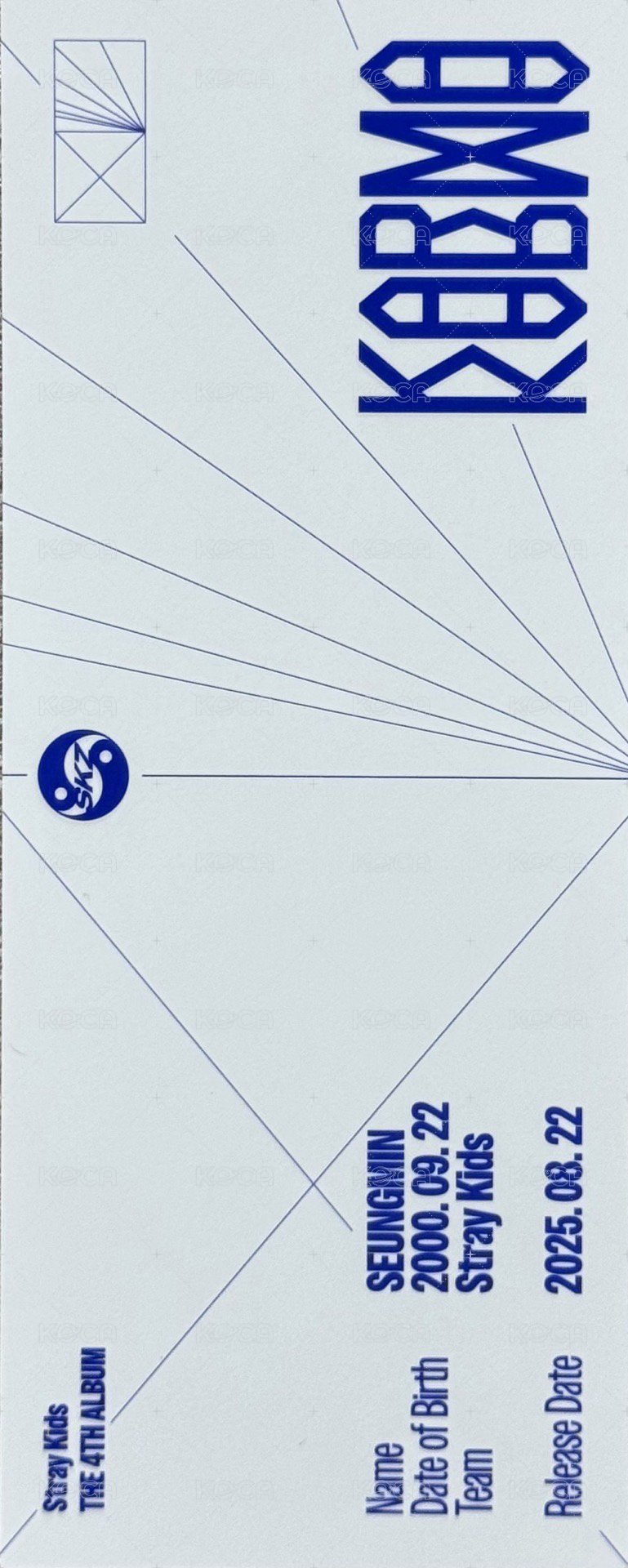 KARMA 書籤 Hooray ver. 背面