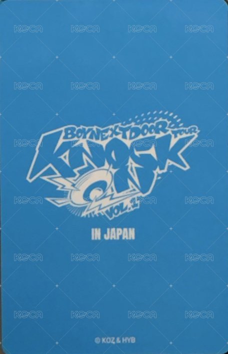 Knock On 巡迴 隨機卡 5 背面