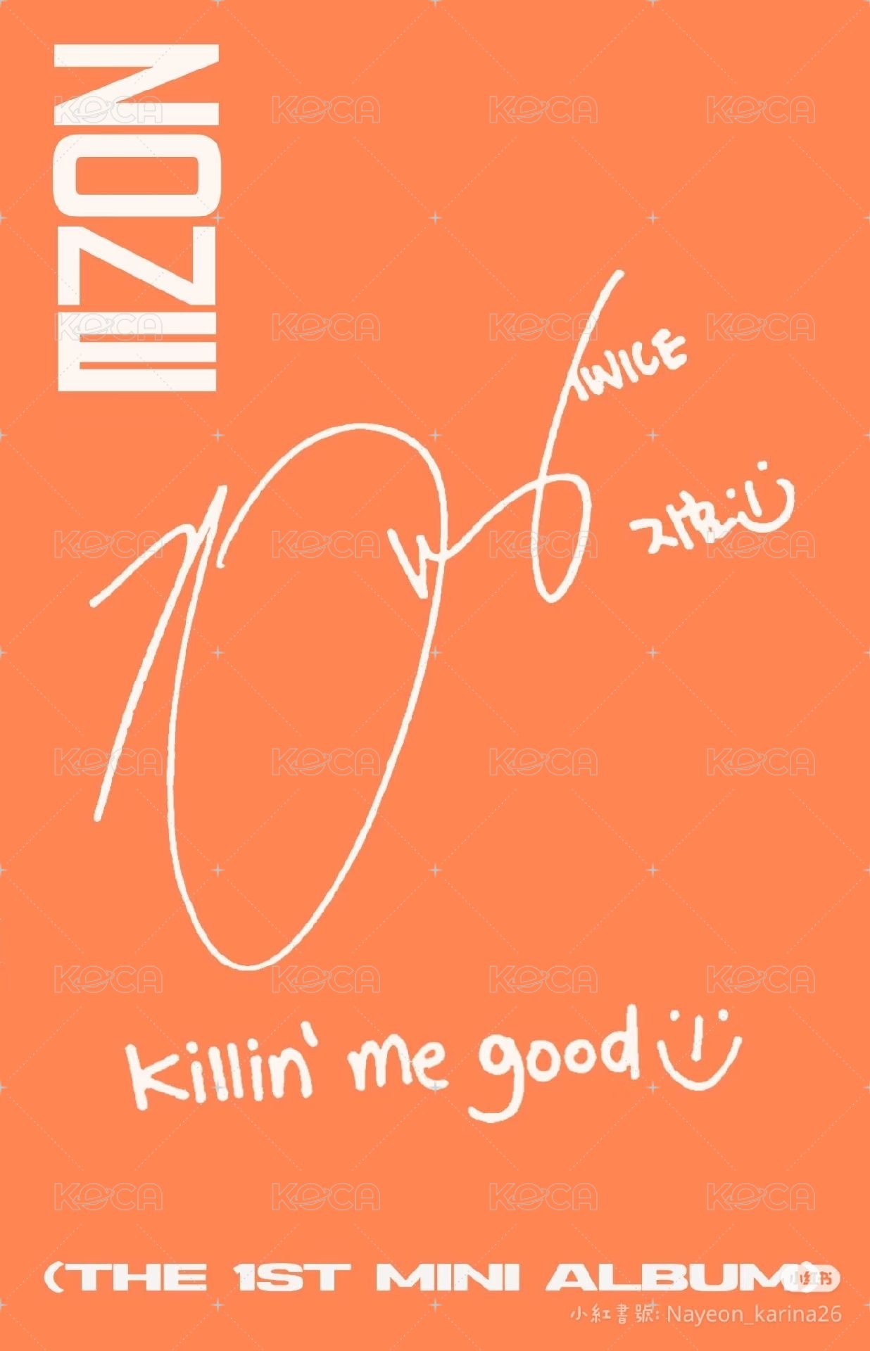 志效迷一solo 專輯卡 JIHYO 迷一Z版專卡 背面