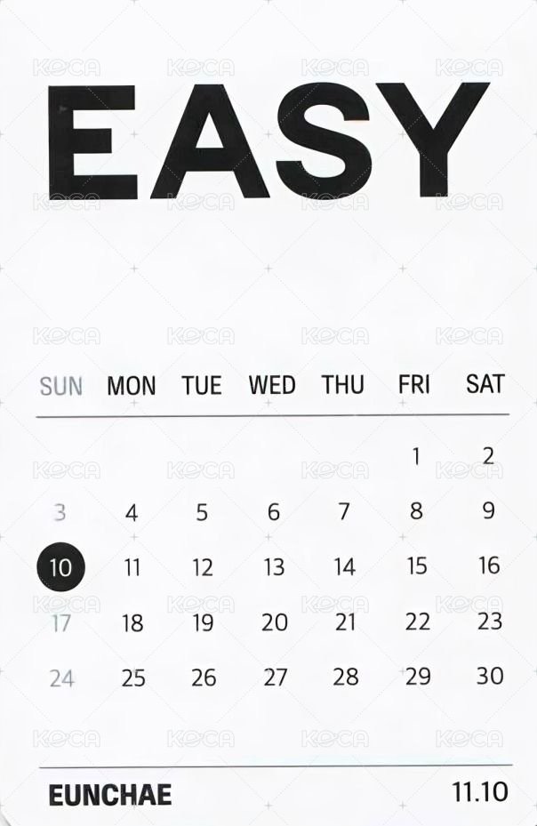 EASY yes24 特典卡 預售 背面