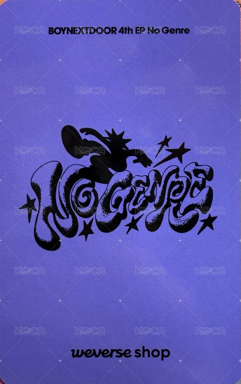 No Genre kkt 特典卡 1 背面