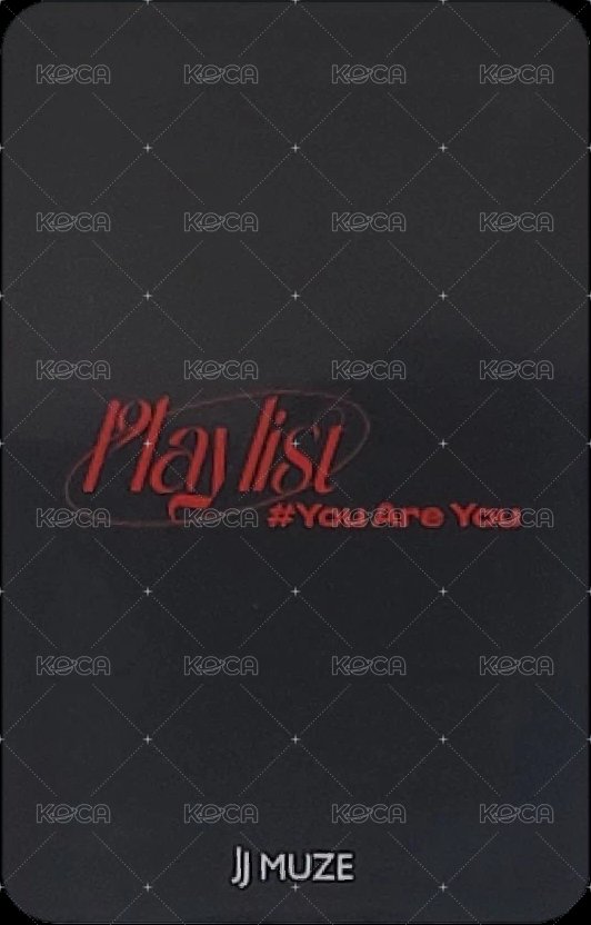 Playlist #You Are You jjmuze 簽售卡 麥克風 ver. 背面