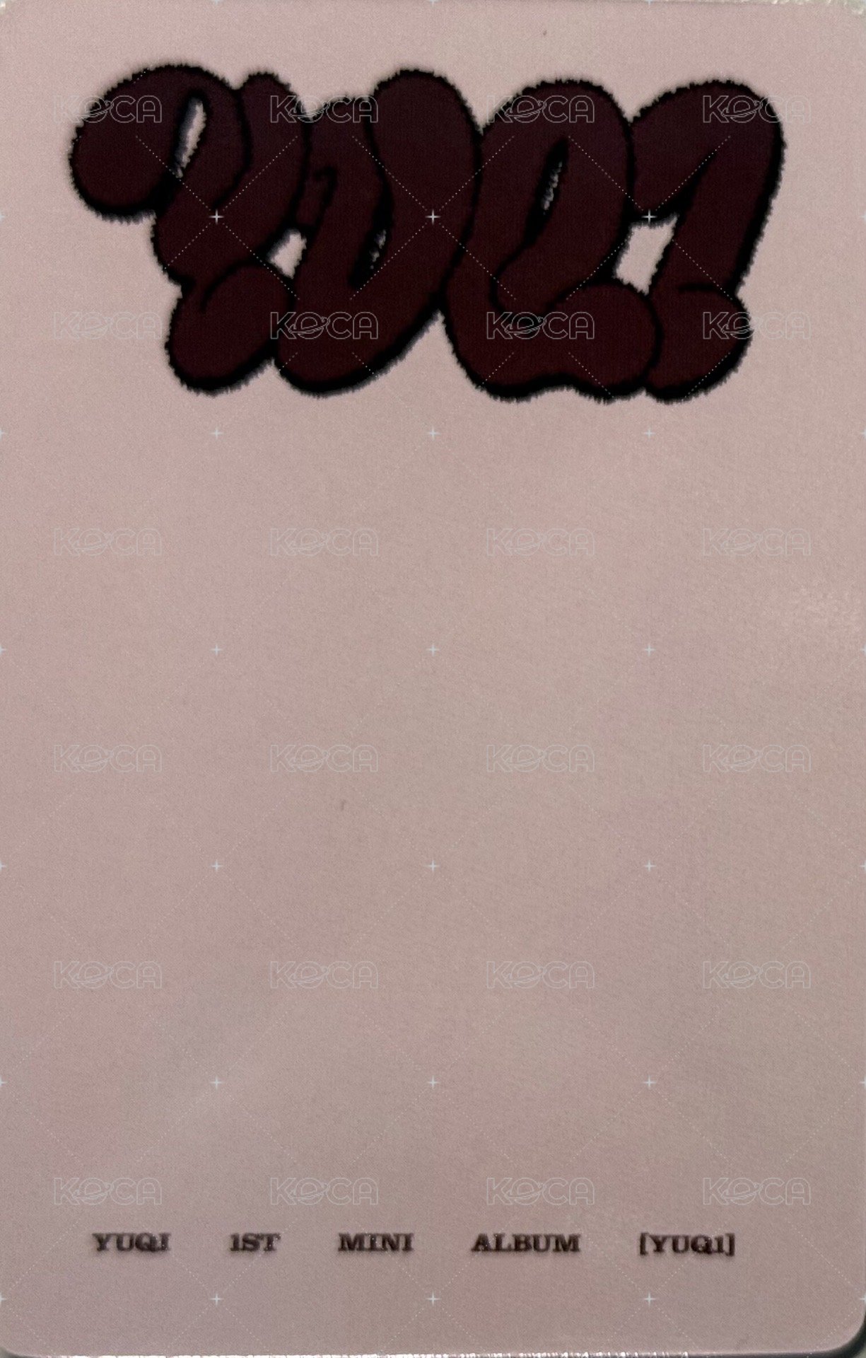 YUQ1 yzy 特典卡 YQU1 9.0 背面