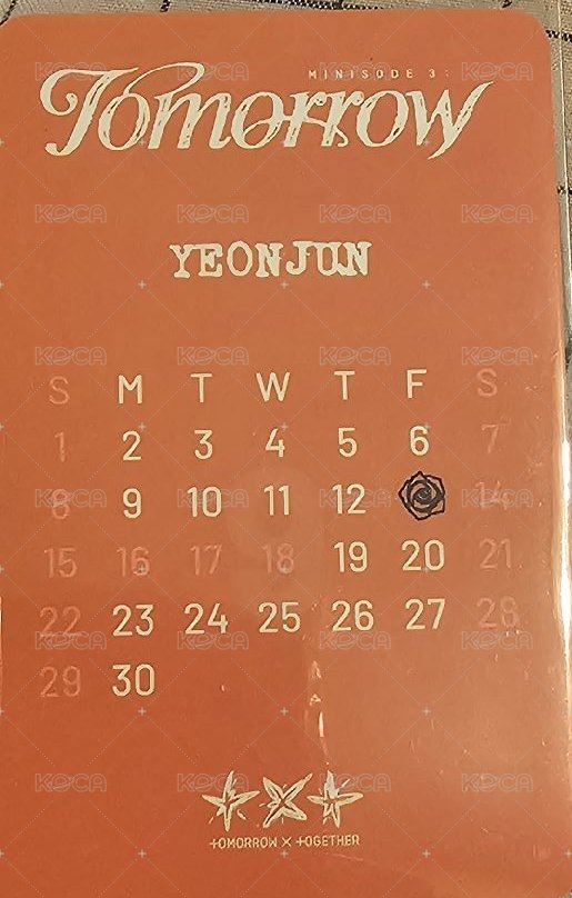 迷六 mk 單封 特典卡  背面