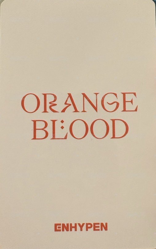 迷五 yzy 簽售卡 橘血 4.0 禹 背面