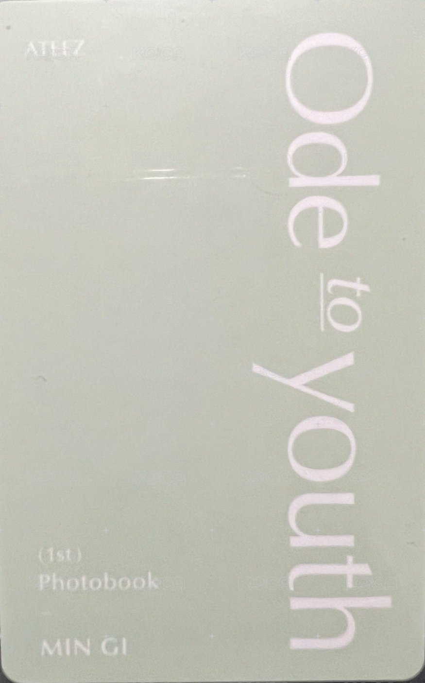 ATEEZ 1ST PHOTOBOOK;ODE TO YOUTH 周邊卡  背面