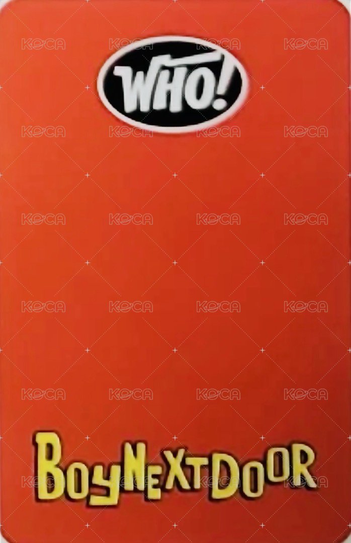 WHO! mp 預售 特典卡 4 背面