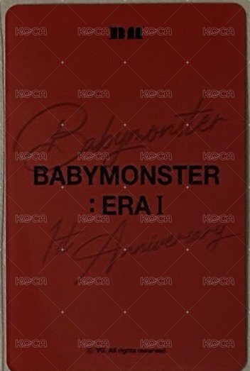 一週年寫真書 yg線下 仁寺洞快閃 特典卡 a ver 背面