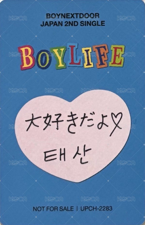 BOYLIFE 專輯卡 單封版 4 背面