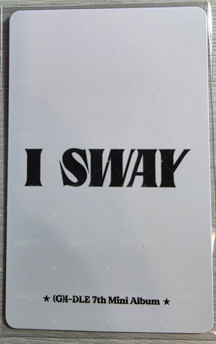 I SWAY kms 3.0 ver.5 特典卡  背面