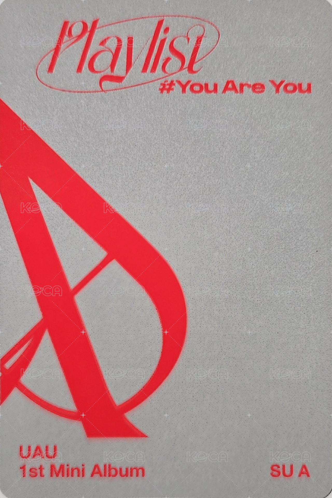 Playlist #You Are You 專輯卡 限量版專卡 背面