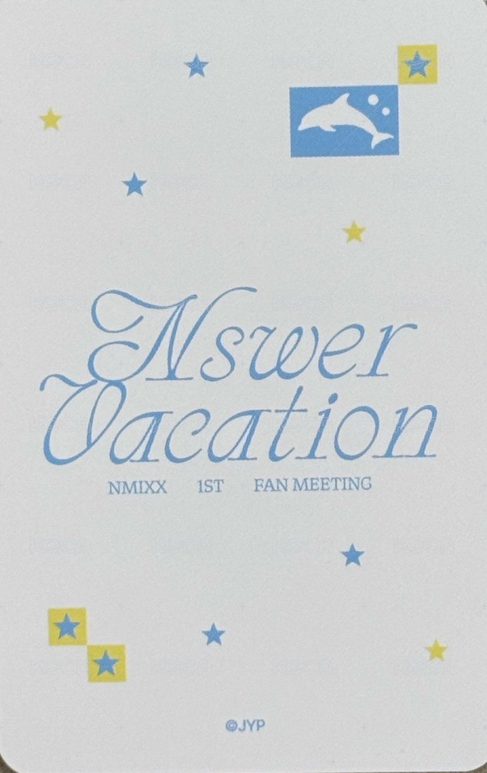 NSWER VACATION fans 線下 滿額卡 棒棒糖莉 背面