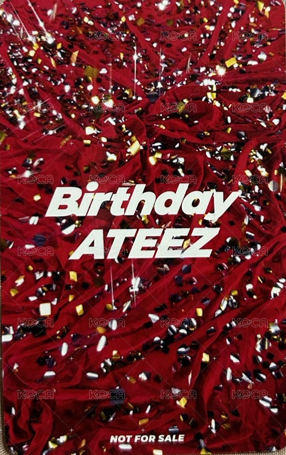 Birthday ATEEZ JP FC 特典卡  背面