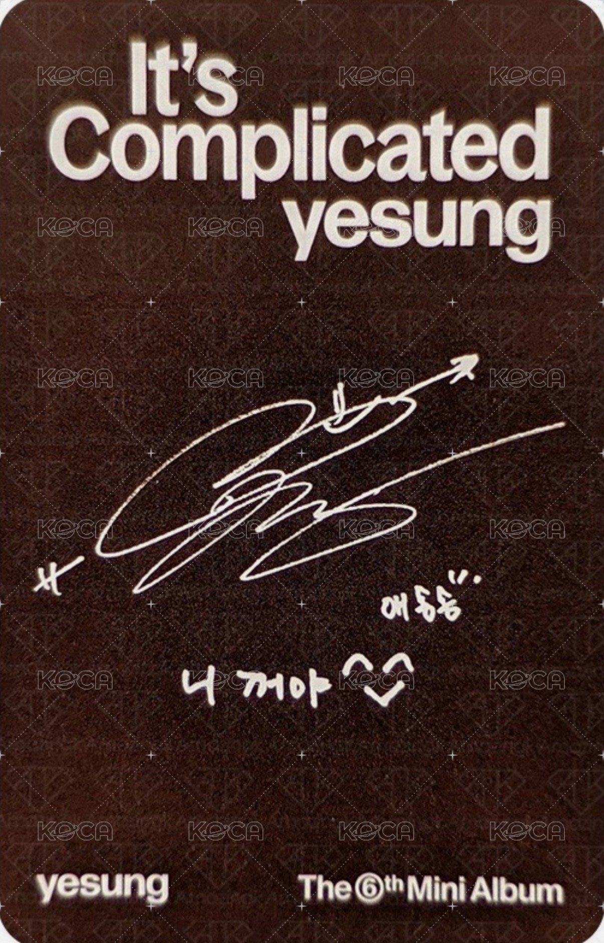 迷六 專輯卡 Special ver. 背面