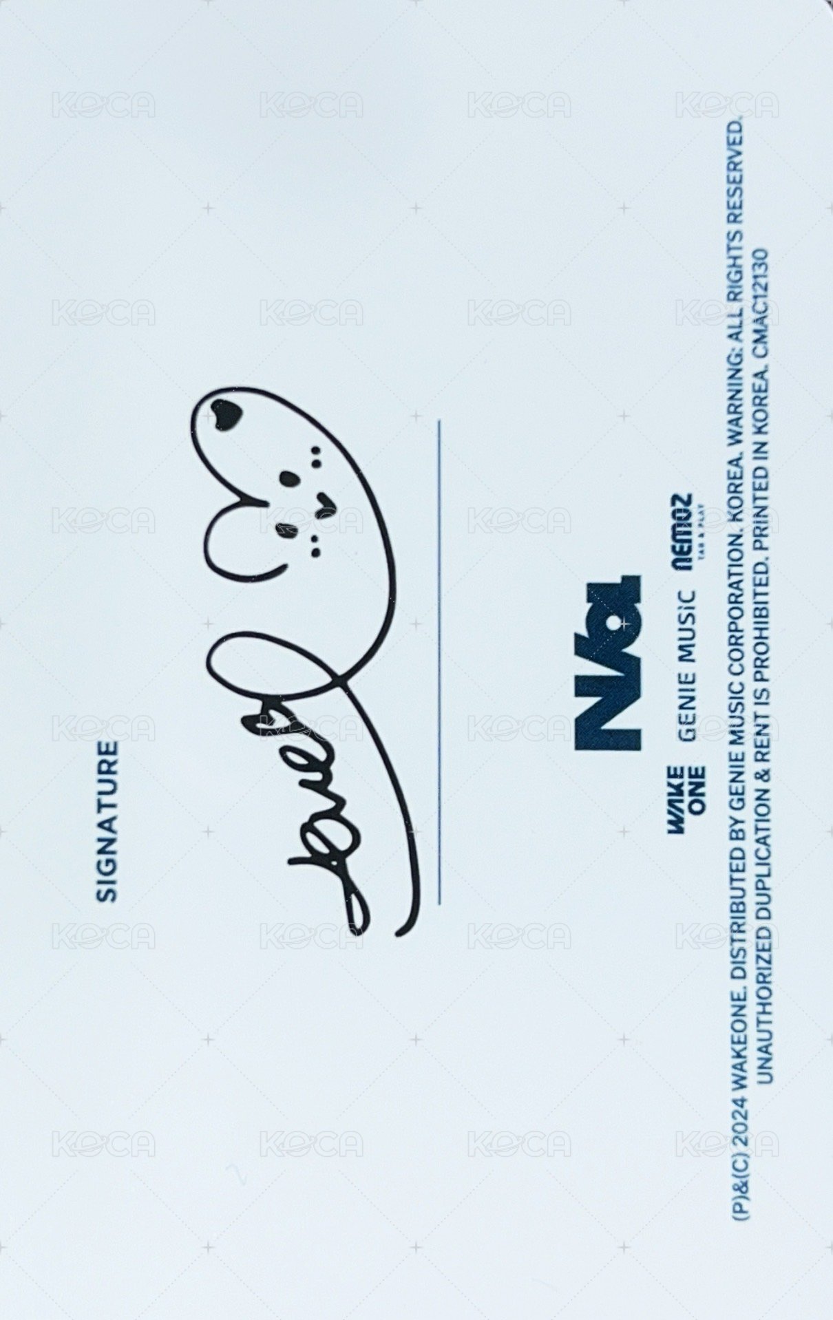 迷一 專輯卡 單封ID 背面