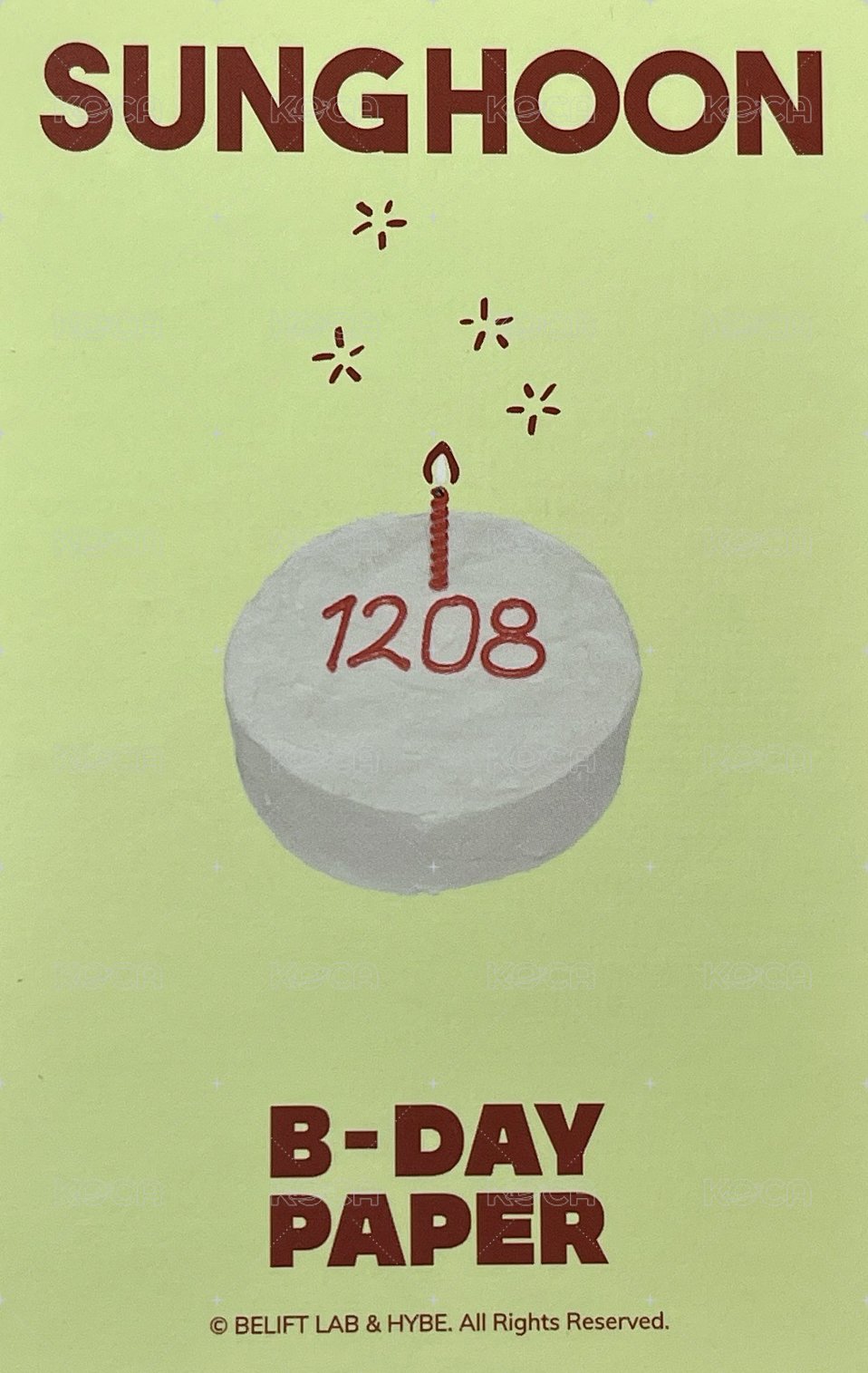 24生日禮盒 周邊卡 2024 生日卡 背面