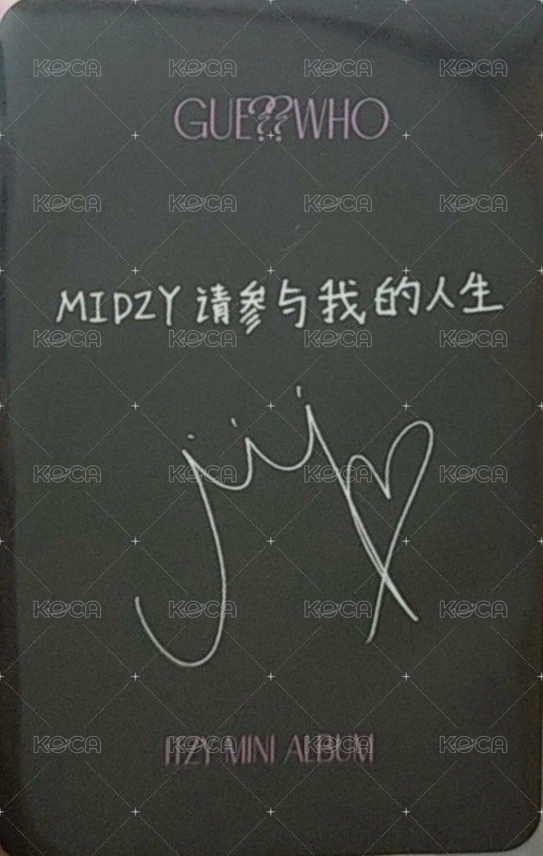 GUESS WHO yzy 3.0 簽售卡  背面